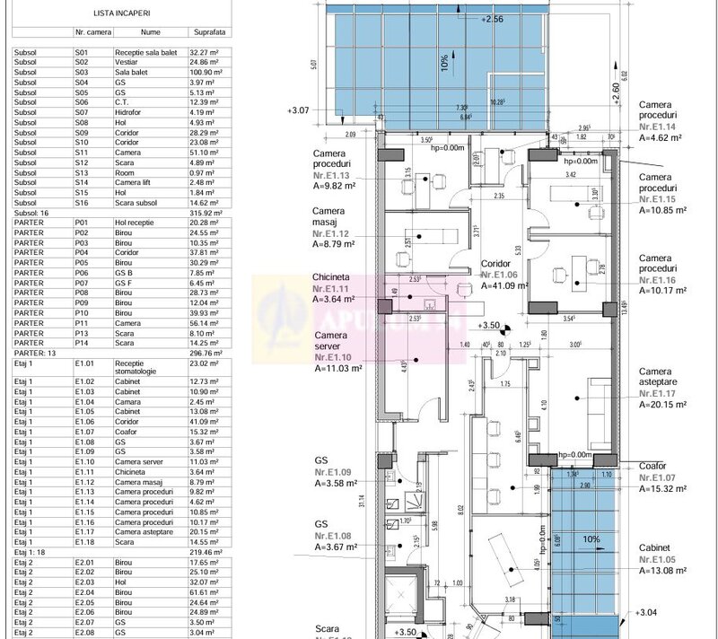 Spatiu 116 mp, 5 Camere + Receptie | TOATE UTILITATILE INCLUSE
